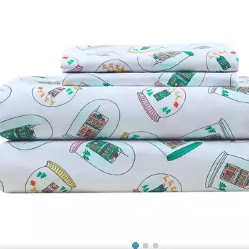 North Pole Snow Globes Microfiber Sheet Set
